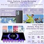 Tablet 2026 Android 15 Tablets with 2.0GHz Octa-Core, 30GB 64GB 2TB Expand, 10 inch Tablet with Keyboard, FHD IPS Display, Gemini AI, 8MP Camera, WiFi 6, 6000mAh, Widevine L1, BT 5.0 -Black