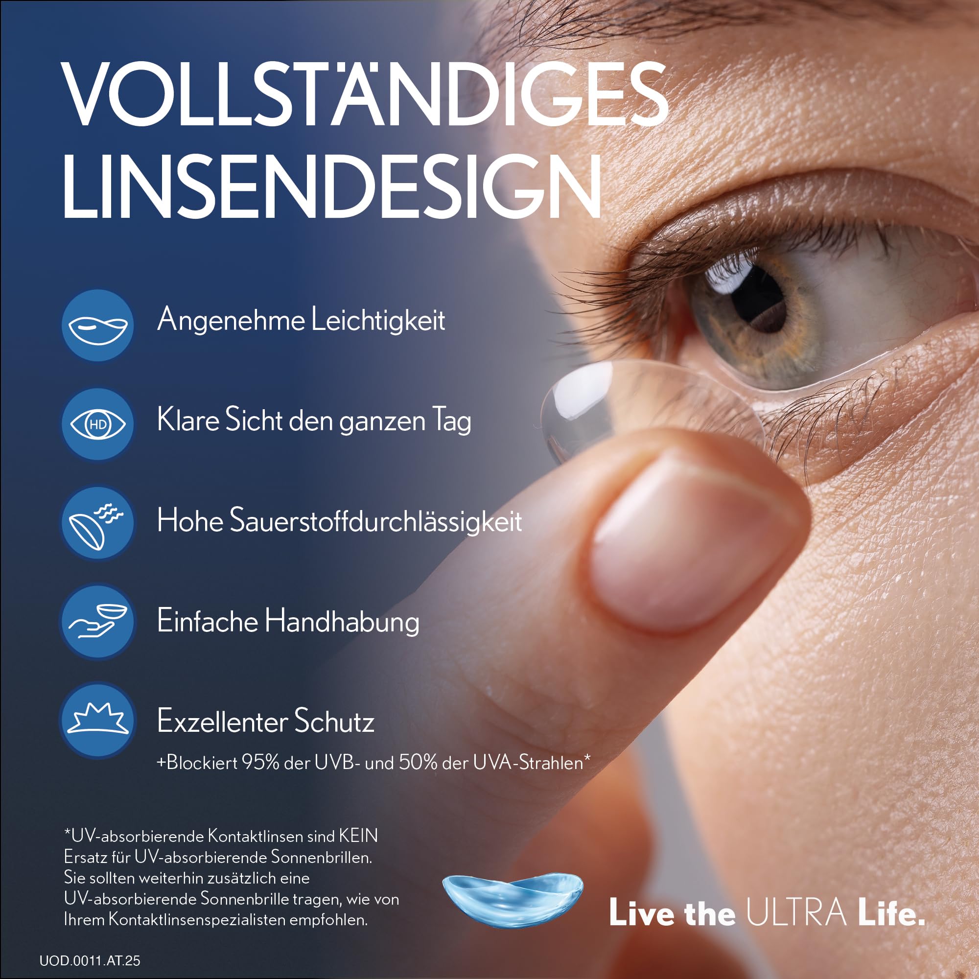 Bausch + Lomb ULTRA ONE DAY, sferyczne soczewki dzienne, miękkie soczewki kontaktowe, 90 sztuk/BC 8,6 mm/DIA 14,2 / -12,00 dioptrii