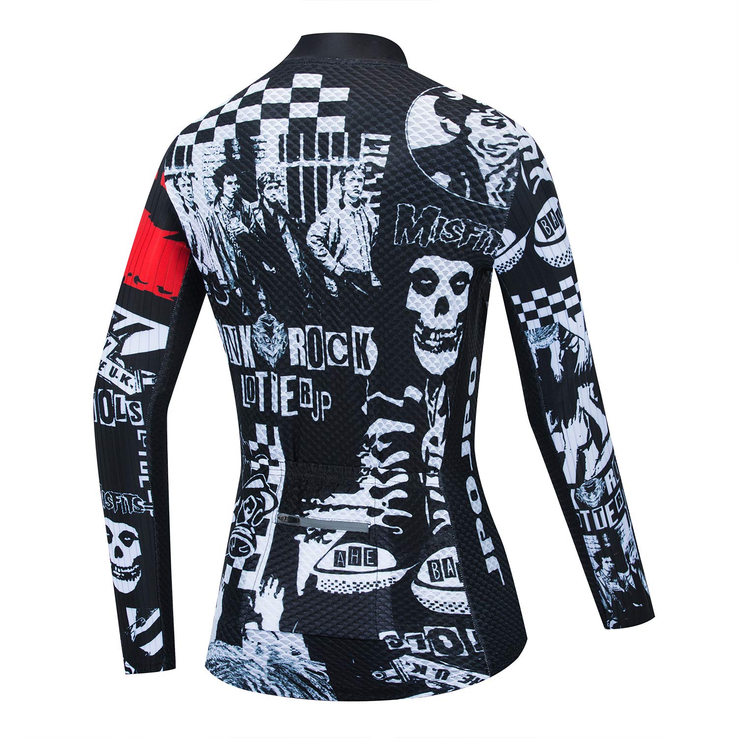 JPOJPO Women's Cycling Jersey Long Sleeve Bike Shirts Tops Reflective S