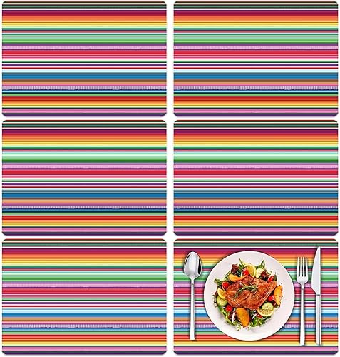 Vista 8 de Juego de 6 manteles individuales de plástico con hojas de eucalipto primaverales, manteles individuales de hojas de acuarela de verano, lavables