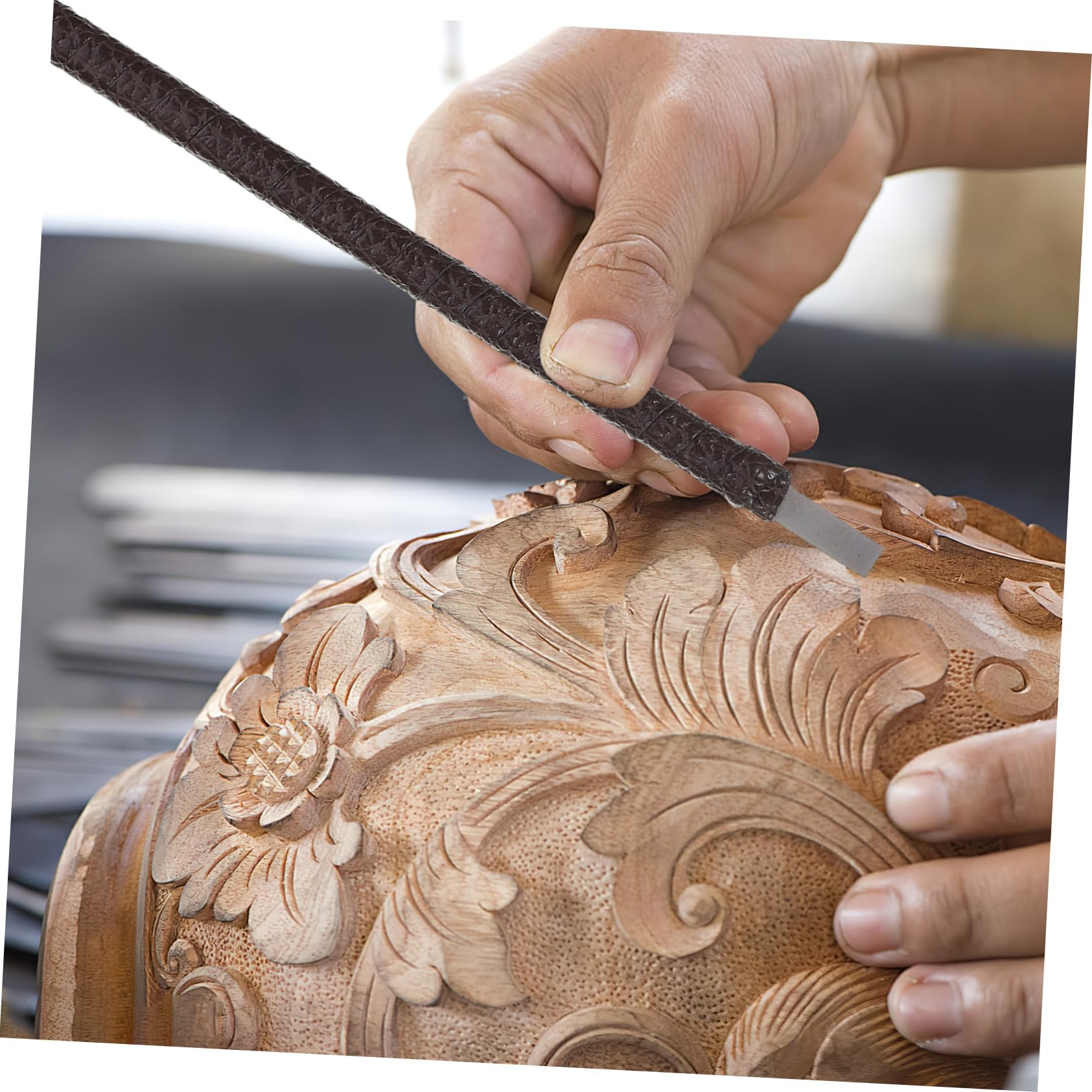 SHINEOFI Kit Lavorazione Legno 8 Pezzi con Borsa in Acciaio, Strumenti per Intaglio Robusti e Impermeabili, per Artisti e Principianti nel Wood Carving DIY