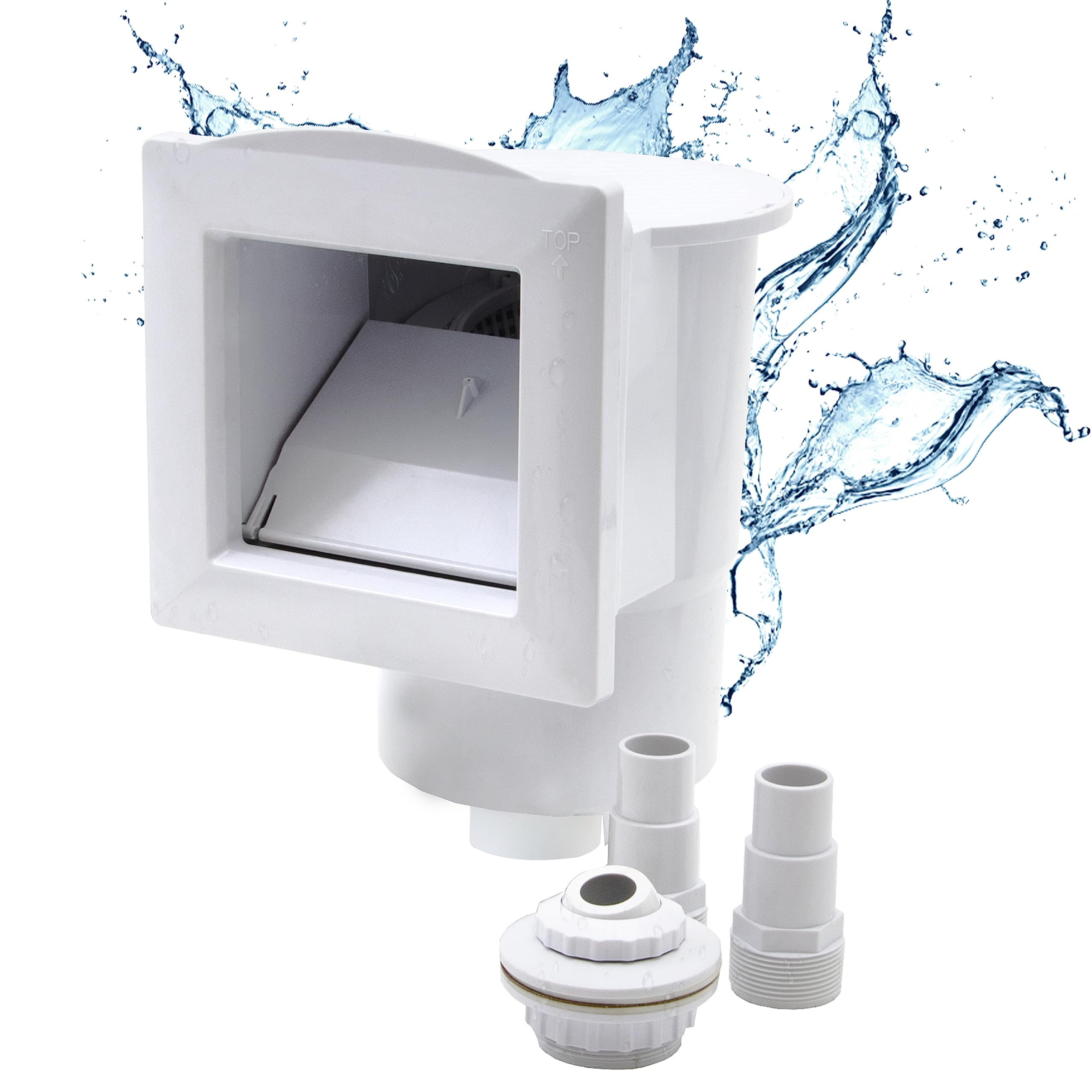 Pool Skimmer Set - Wandmontage Schmutzentferner Mit Filterkorb Für Rahmenpools