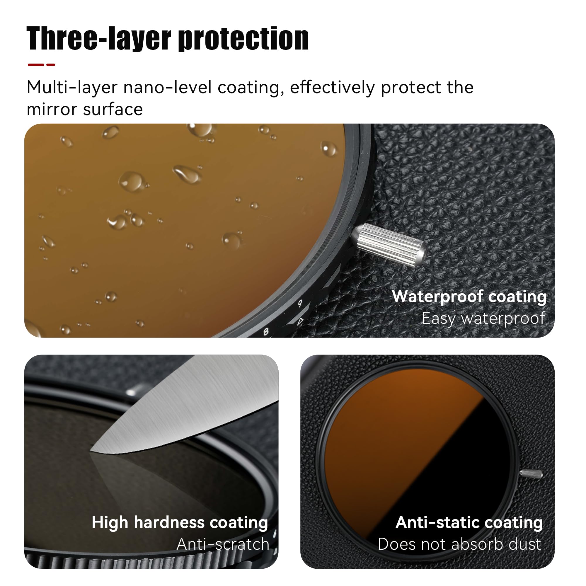 7artisans True Color VND regulowany filtr neutralnej gęstości, 2-5 poziomów/6-9 poziomów, regulowany VND67 mm/72 mm/77 mm/82 mm, filtr polaryzacyjny o neutralnej gęstości, do obiektywu aparatu, filtr