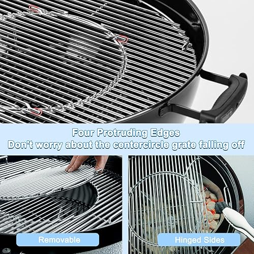 Miniatura 6 de Adviace 8835 Rejillas de parrilla para parrilla de carbón Weber, hervidor original premium, Master-Touch, One Touch, Performer Premium, ahumador de