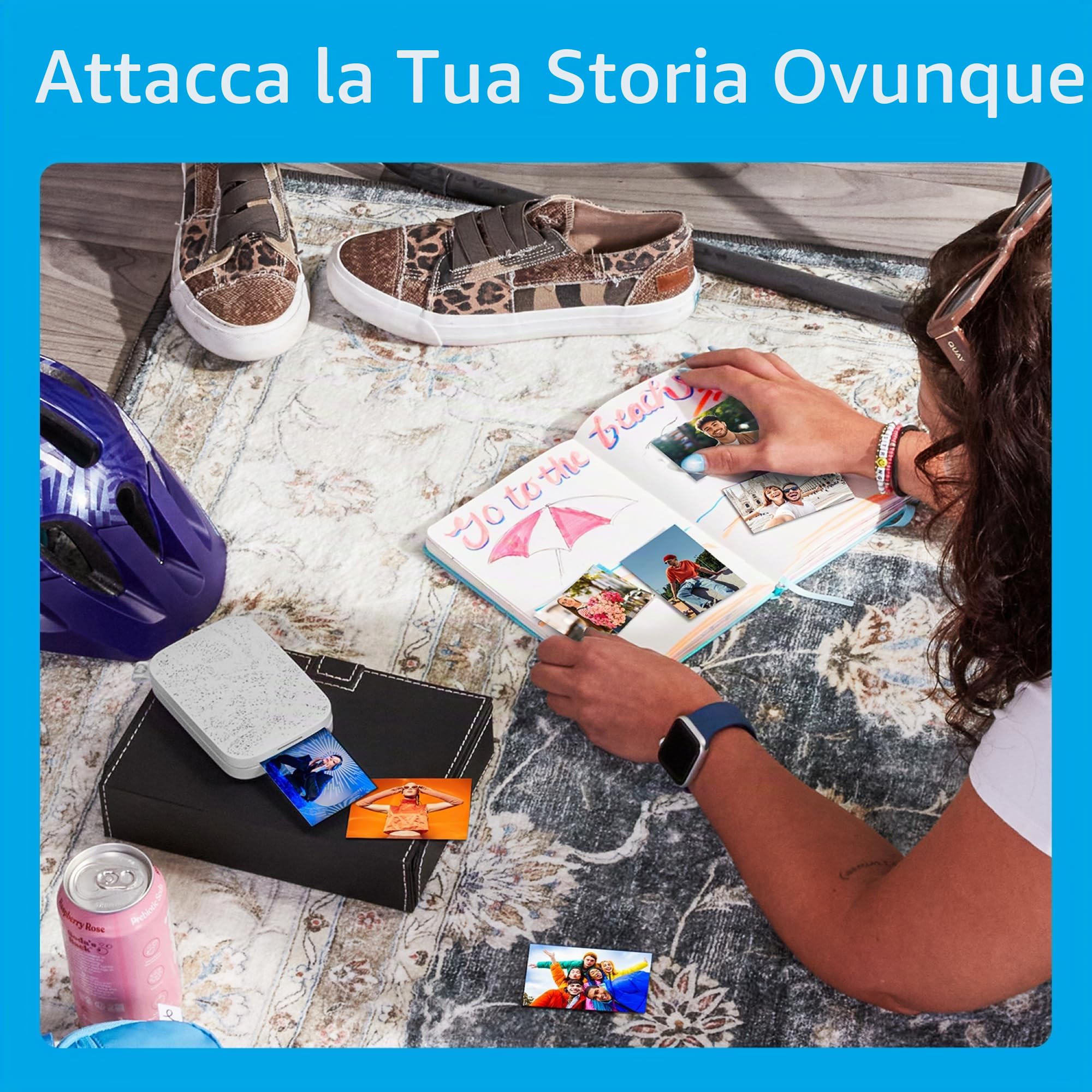HP Sprocket Stampante Fotografica Istantanea Portatile 5x7.6 cm Bianco ZINK