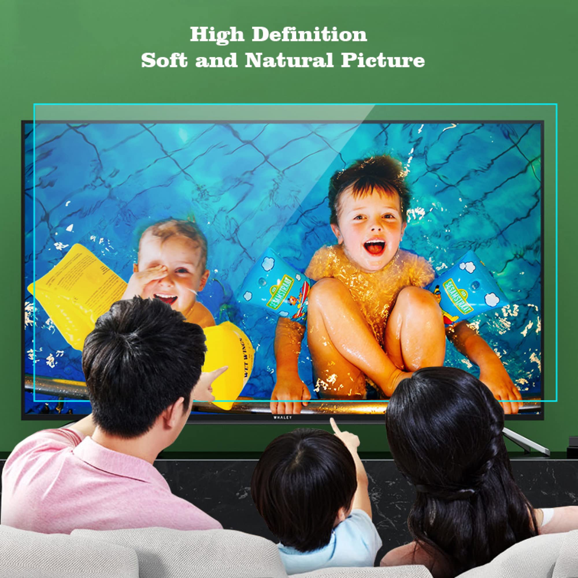 Película de protección de pantalla de TV antirreflectante - 75-85 pulgadas Antirreflejo/Anti-luz azul/Filtro mate antiarañazos Reduce la fatiga ocular - para LCD LED OLED HDTV/A / 82inch 1831x1049m