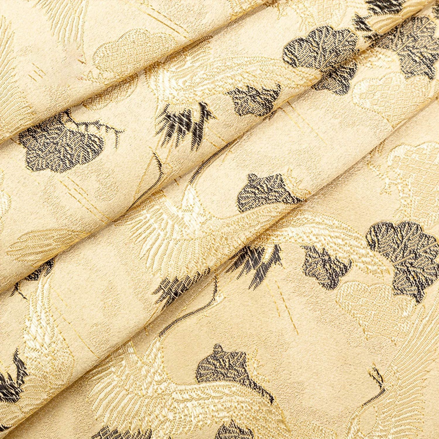Brokatowa tkanina, Haftowana brokatowa tkanina adamaszkowa Jedwabna satyna do tapicerki kimono kostiumowego(Unique Colour)