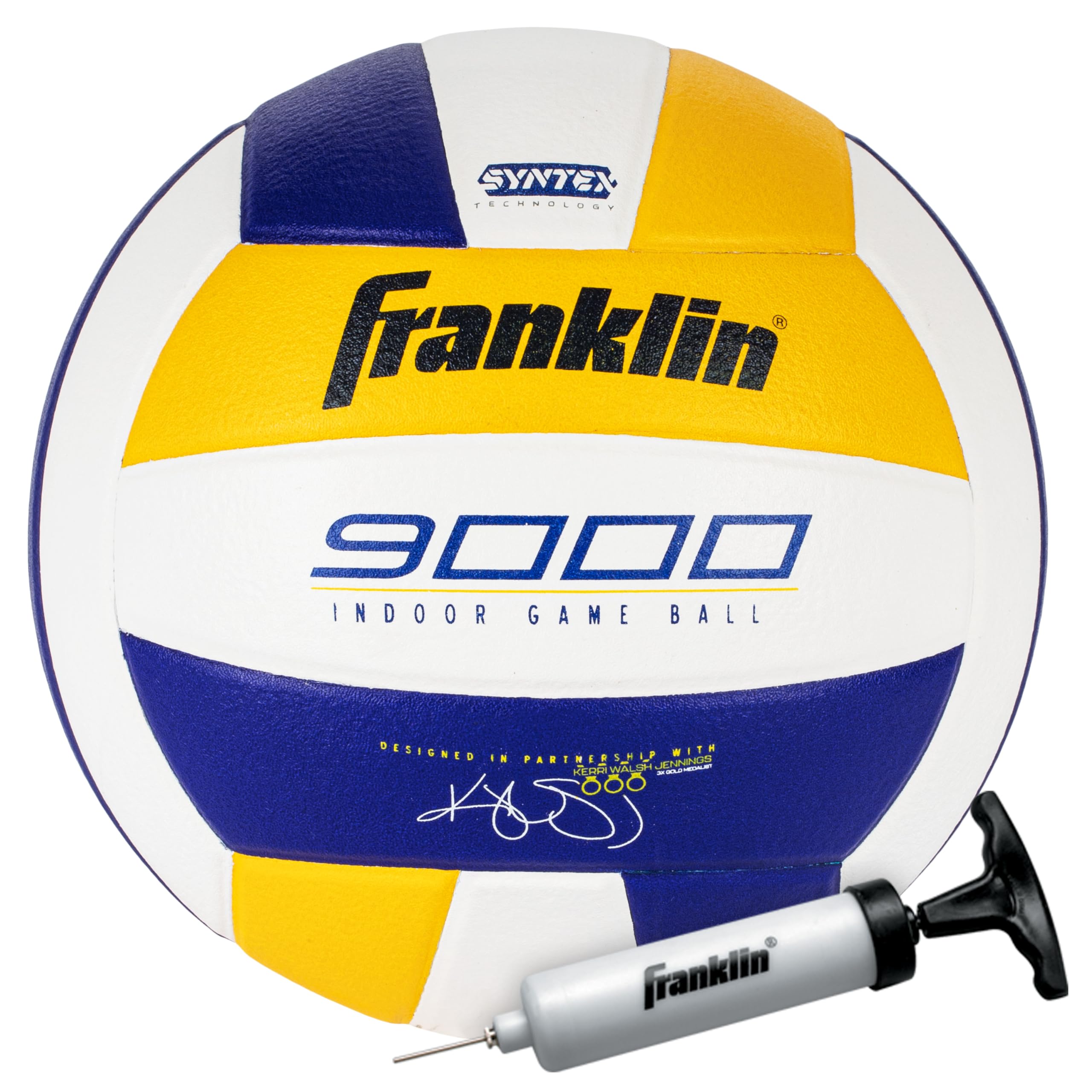 Franklin Sports Indoor Training + Match Volleybälle - Premium 9000 + 6000 Offizielle Größe Erwachsene + Jugend - Ball + Luftpumpe