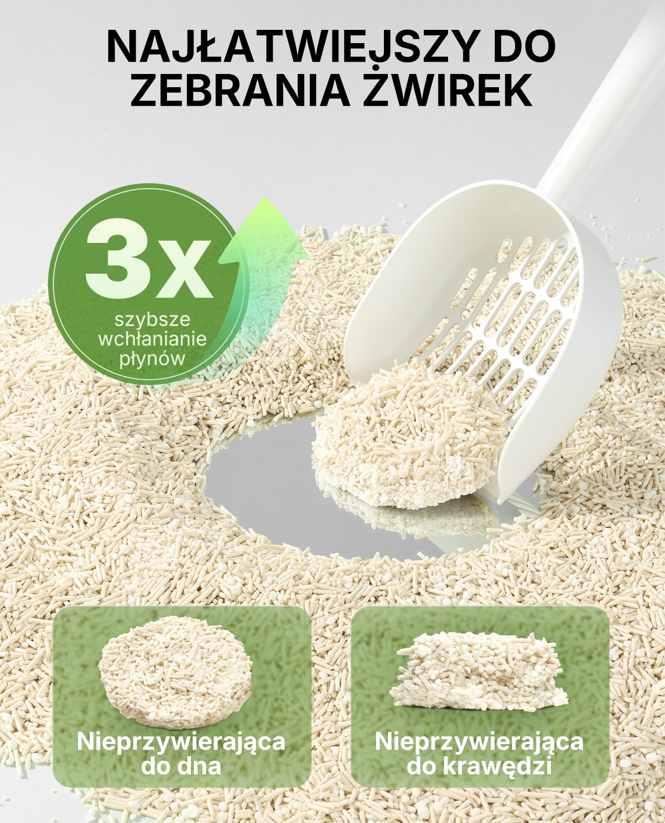PETKIT Nowy Żwirek dla Kota Tofu, 9.6 kg, Zbrylający Się Żwirek dla Kota, Żwirek dla Kota z Tapioki, 100% Naturalny, Superchłonny, Kontrola Zapachu, Bezpyłowy, do Spłukiwania, 2,4 kg, 4 Worki