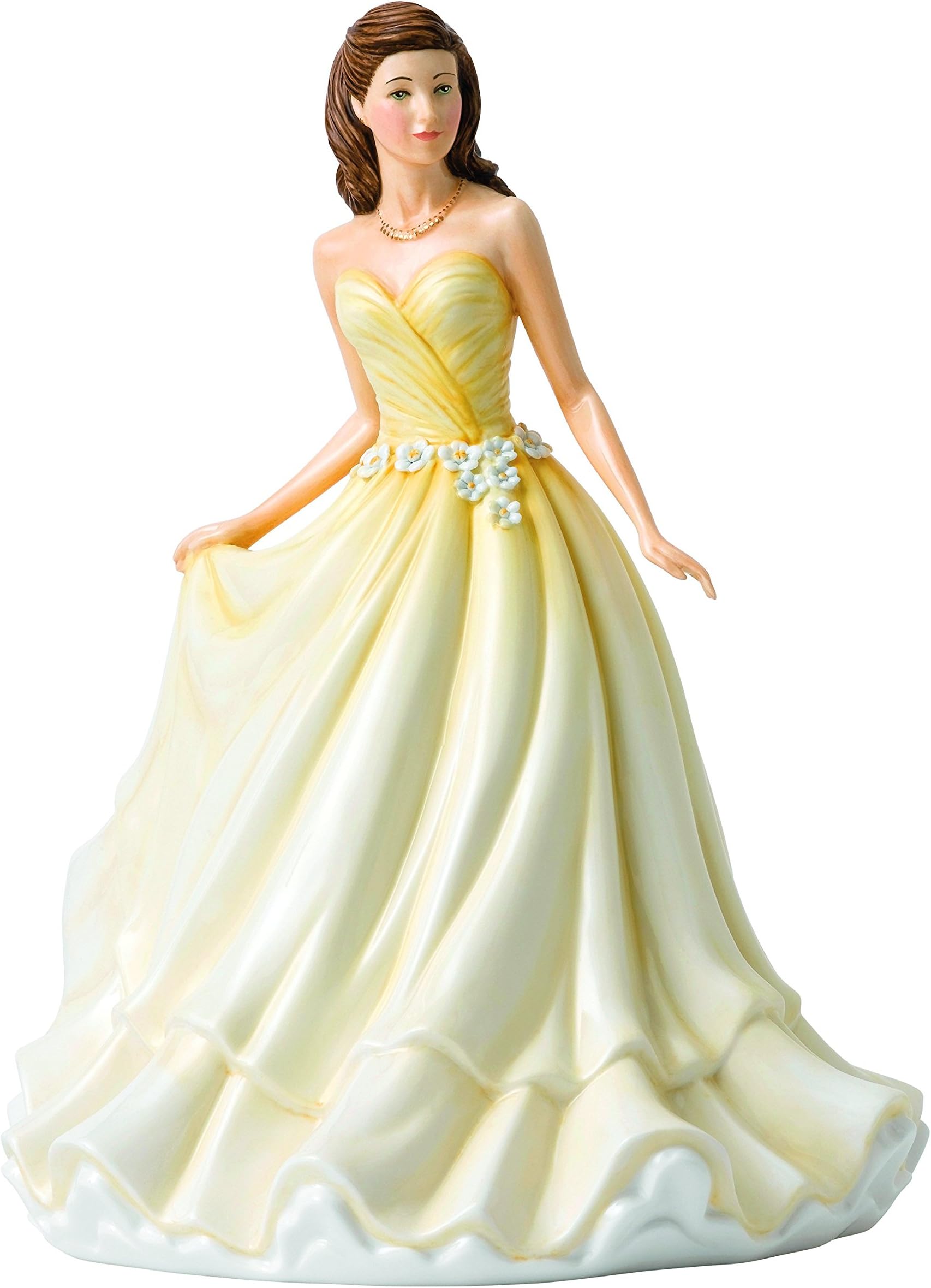 Royal Doulton Language of Flowers 40029292 Daisy Treasured Love 23cm, Fine Bone China, Pale Yellow