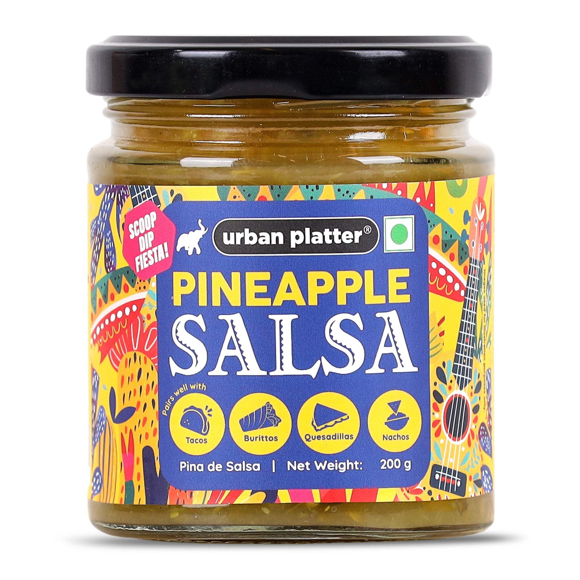 Urban Platter Pineapple Salsa, 200g (Preservative Free | Tangy & Zesty | Mexican Salsa)-picture-24