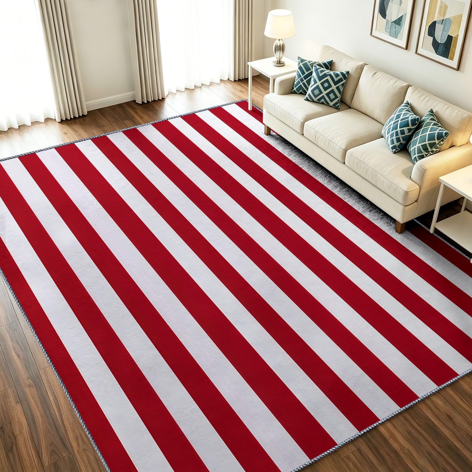 Alfombra minimalista moderna para sala de estar lavable y segura
