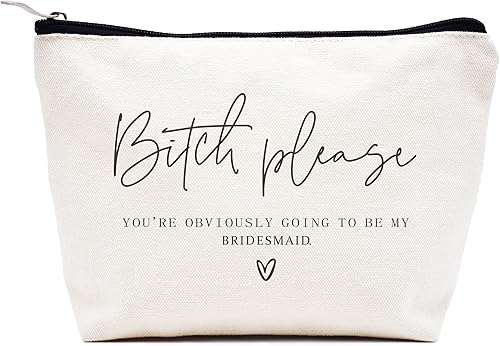 Miniatura 158 de LIBIHUA Bolsa de maquillaje para mujer, bolsa de cosméticos regalos para ella, bolsa de viaje femenina, Beige natural, 283-a mi increíble tía futura