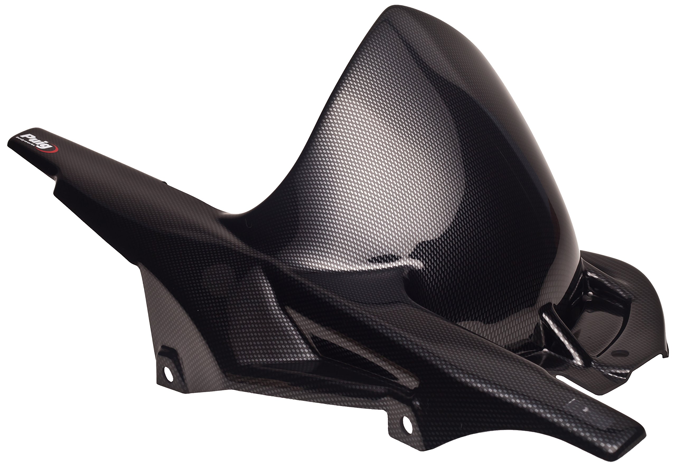 Puig 5882C Rear fender made of high-resistance ABS with integrated chain guard that improves protection and reduces splashes, Carbon