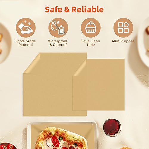 Miniatura 3 de Revestimientos de papel para freidora de aire para horno de aire de doble zona Emeril Lagasse 360 Combo con puerta francesa, 100 piezas de papel