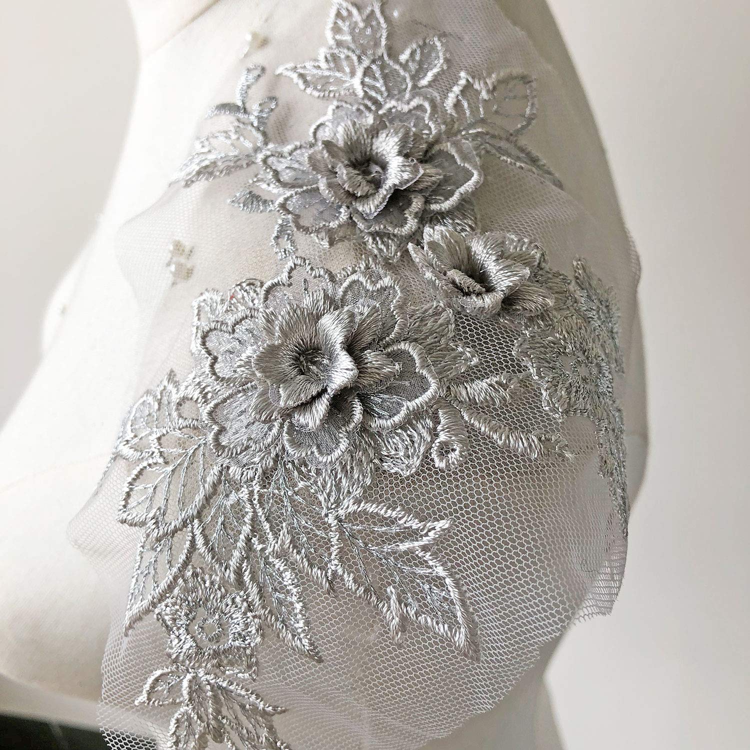 1 pair 3D Lace Applique Bridal lace Applique, Embroidery Lace