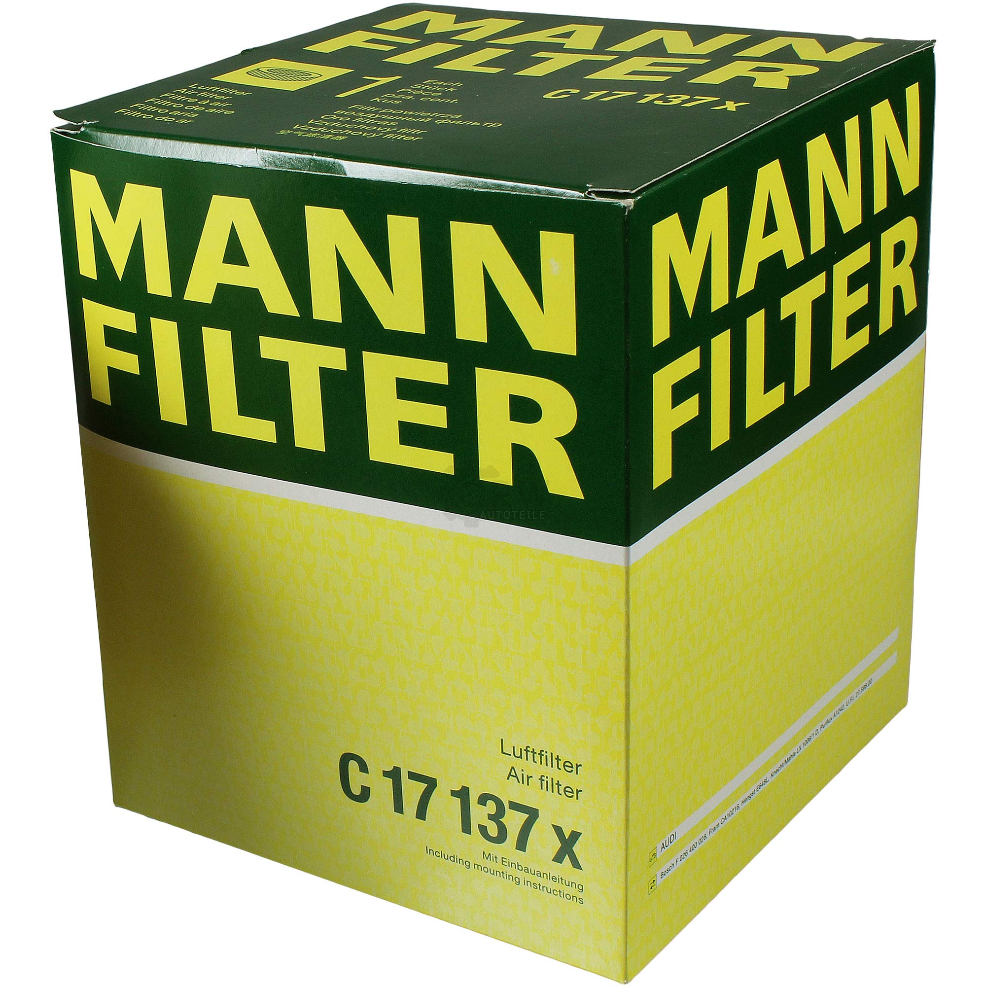 QR-PARTS 69170111 - Set di filtri di ispezione 9 litri MANNOL olio motore Energy Combi LL 5W-30 API SN/CF MANN-FILTER filtro aria filtro olio filtro carburante