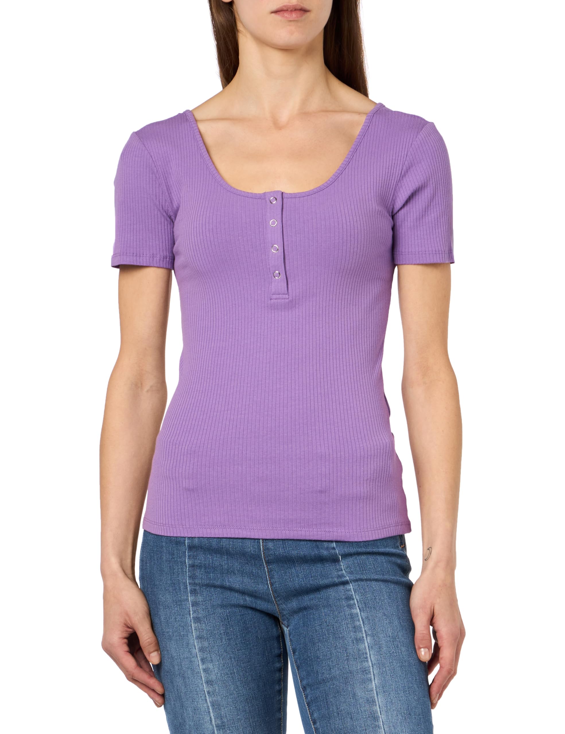 PIECES Women's Pckitte Ss Top Noos T-Shirt, Bellflower, M