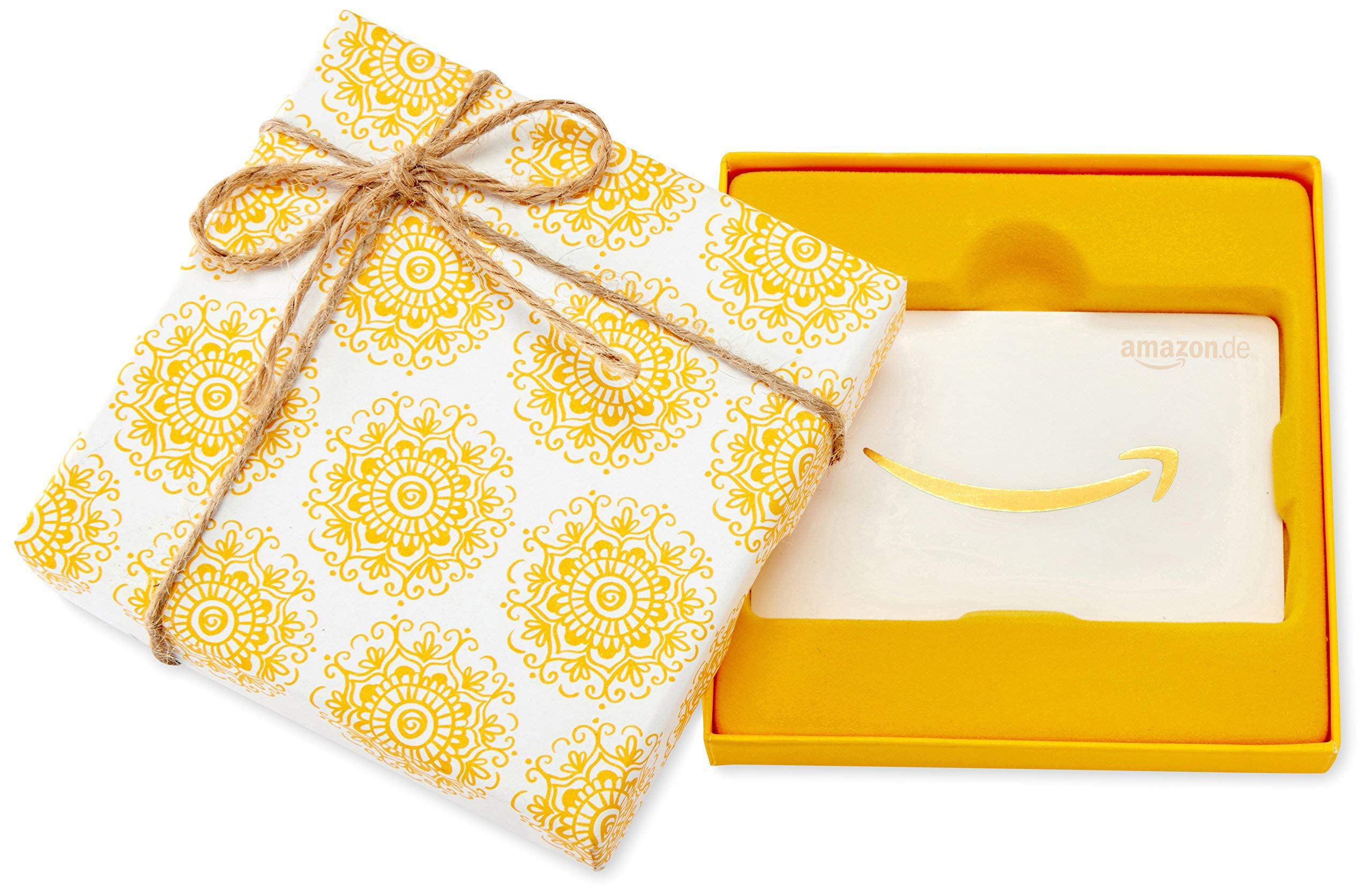 Amazon.de Geschenkkarte in Geschenkbox (Ringelblumen)