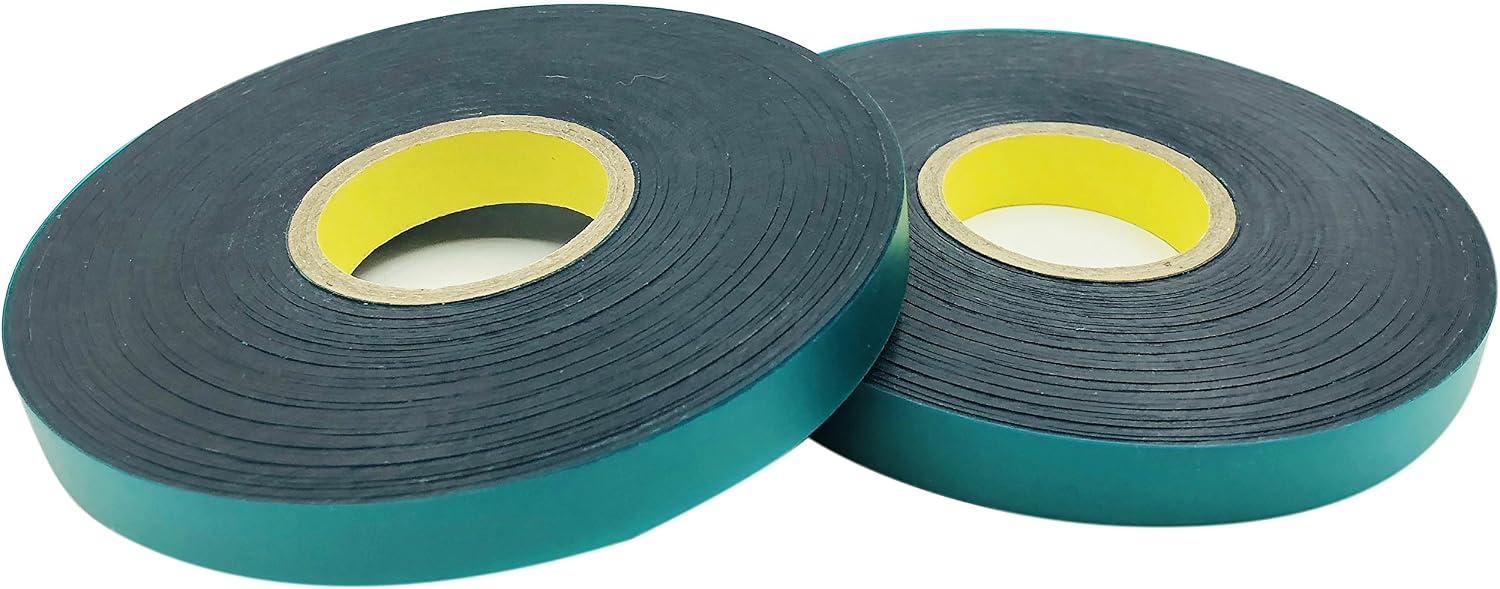 Ugold, 2-Pack, 8 mil Extra Thick 150 Feet x 1/2'' Stretch Plant Tie Tape, Garden Tie Tape for Planting and Grafting, Plant Ribbon for Tomatoes, Grapes and Trees, Green Tie Tape