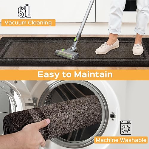 Miniatura 6 de Alfombras de cocina de 24 x 70 pulgadas, antideslizantes, lavables a máquina, tapetes absorbentes y cómodos para cocina, fregadero, lavandería y