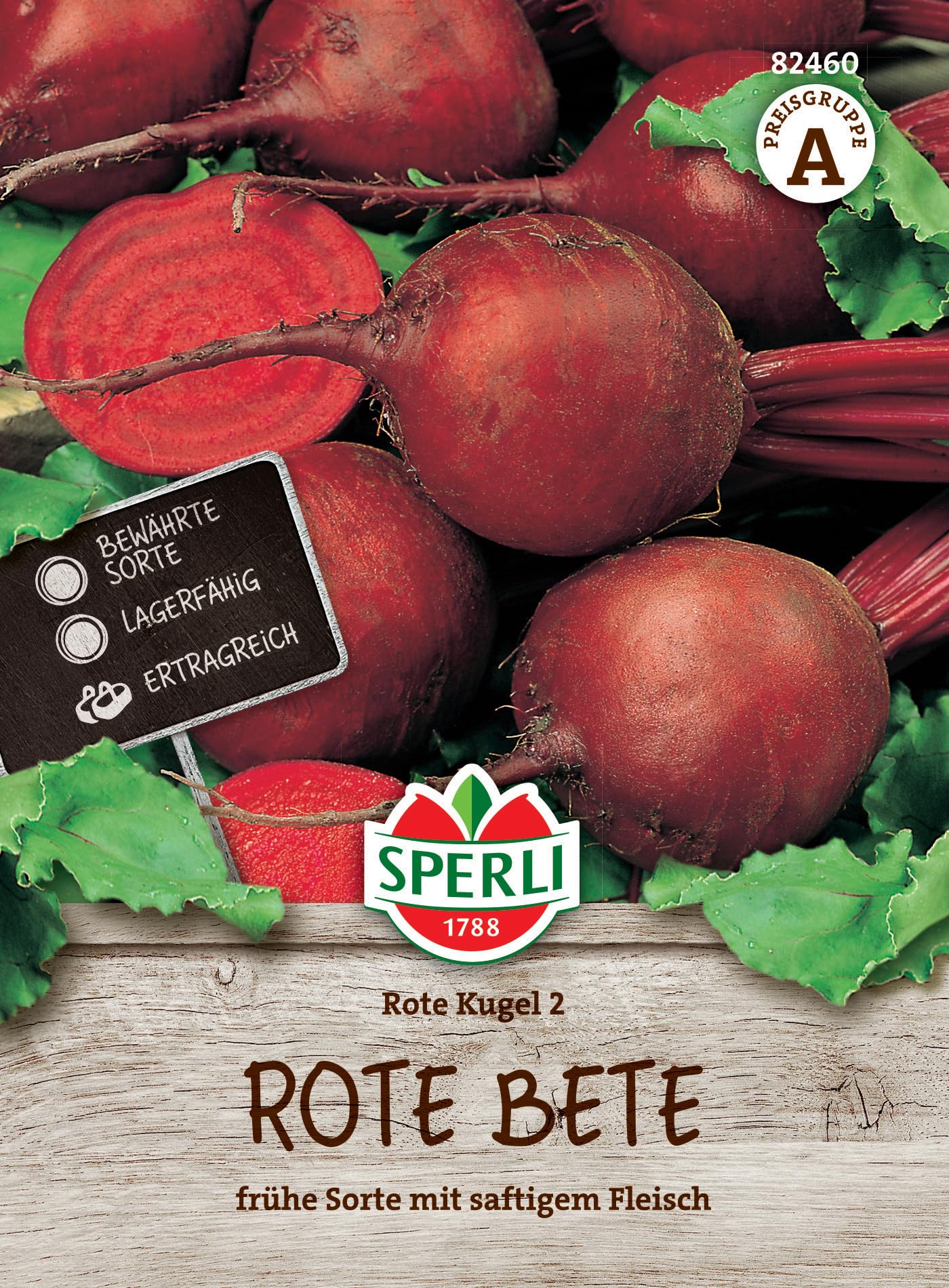 Sperli Rote Bete Samen `Rote Kugel 2 ` 82460 für 15-20 laufende Meter - frühe Sorte mit saftigen Fleisch - Saatgut, Gemüsesamen, Gemüse Pflanzen, Samen Gemüse