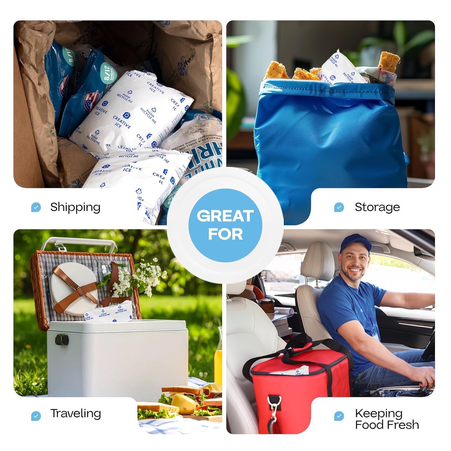 Gel Ice Packs 7.5" x 6" x 1.625" 24oz, Pack of 6 - USA-Made Non-Toxic Cold Packages for Shipping - Reusable Gel Soft Ice Pack - Portable & Long Lasting for Camping, Party & Travel by IDL Packaging - Image 6