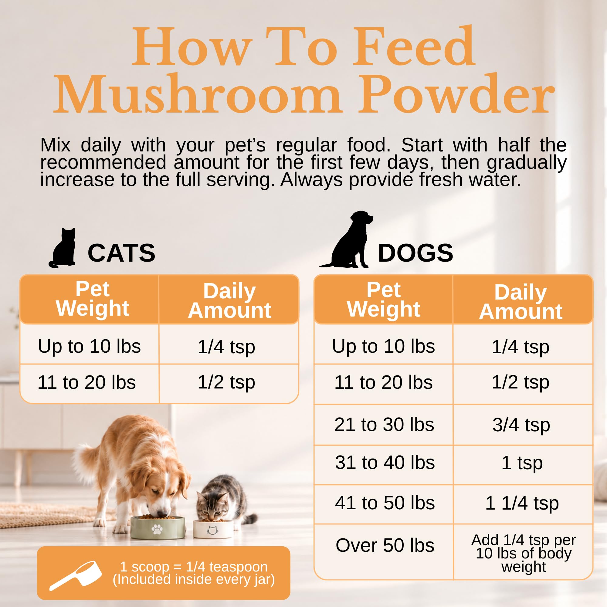 USDA Organic Mushroom Supplement for Dogs and Cats, 2 oz, 84 Scoops — Amazon image 6