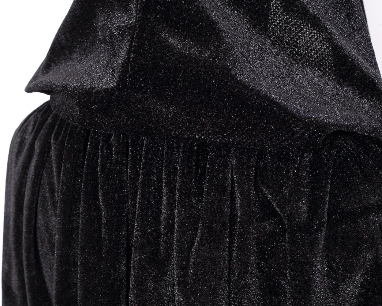 OurLore Unisex Full Length Hooded Robe Cloak Long Velvet Cape Cosplay Costume 59 inch - Image 5