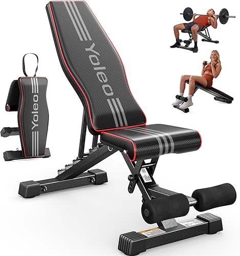 YOLEO Adjustable Weight Bench for Home Gym, ASTM-Certified 827LBS, 98%