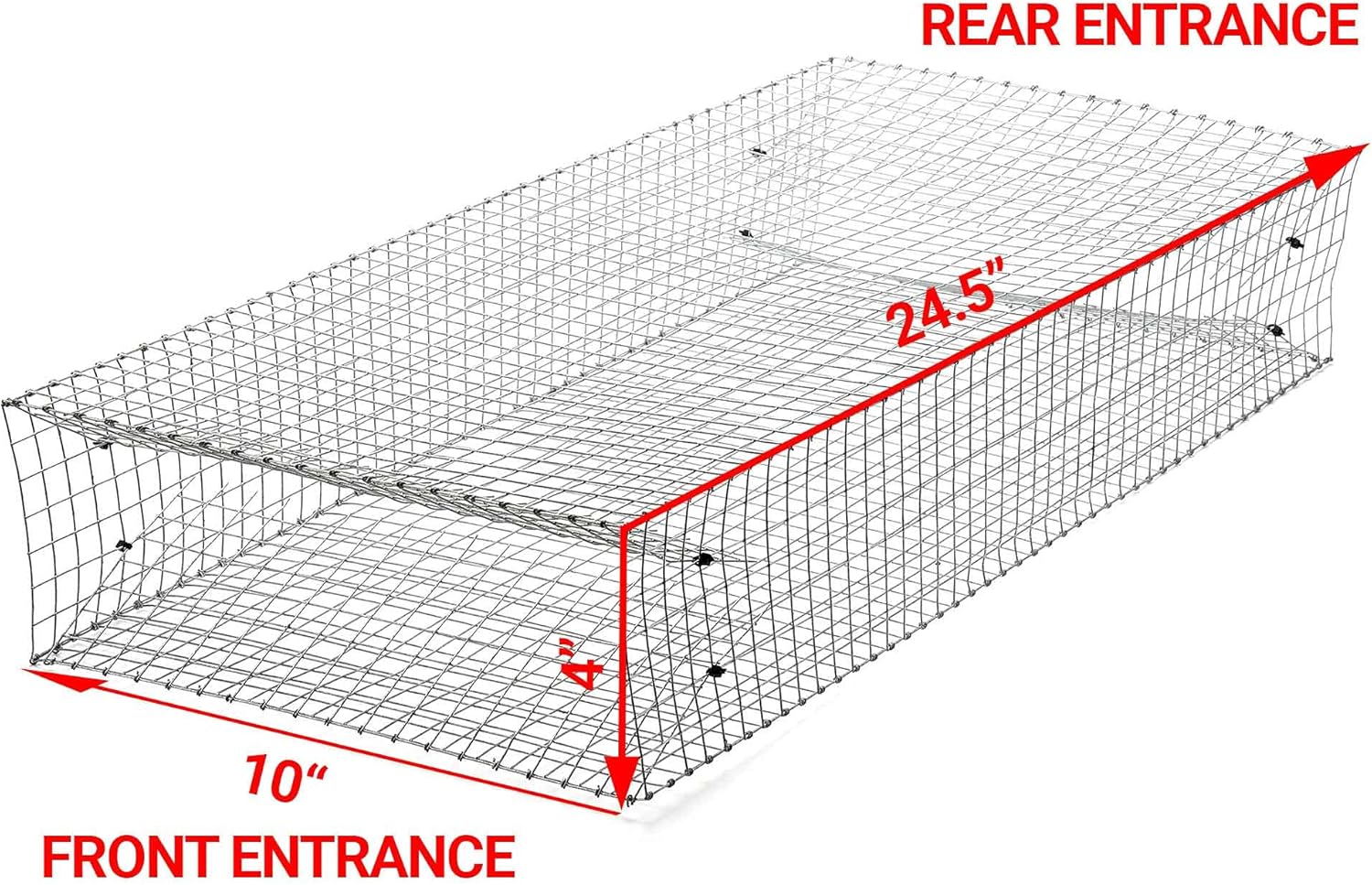 Large Dual Entrance Humane Snake Trap - Catches and Release All Kinds of Snakes - Reusable!