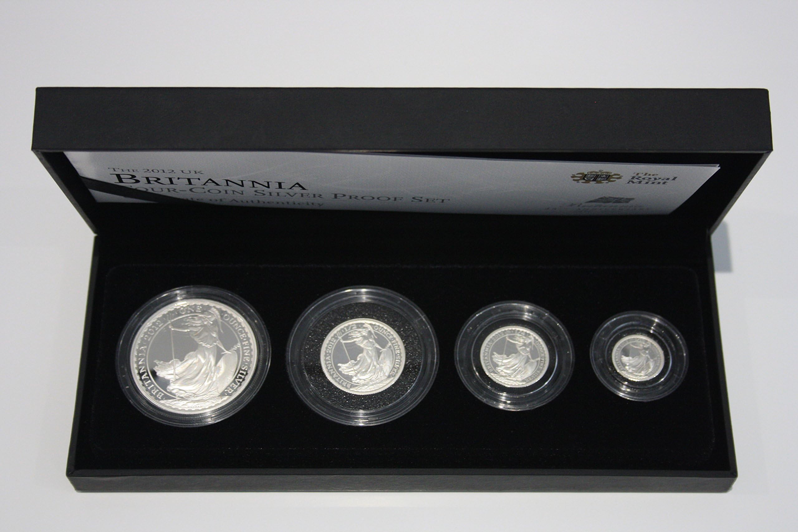 2012 Royal Mint Britannia Silver Proof 4 Coin Set