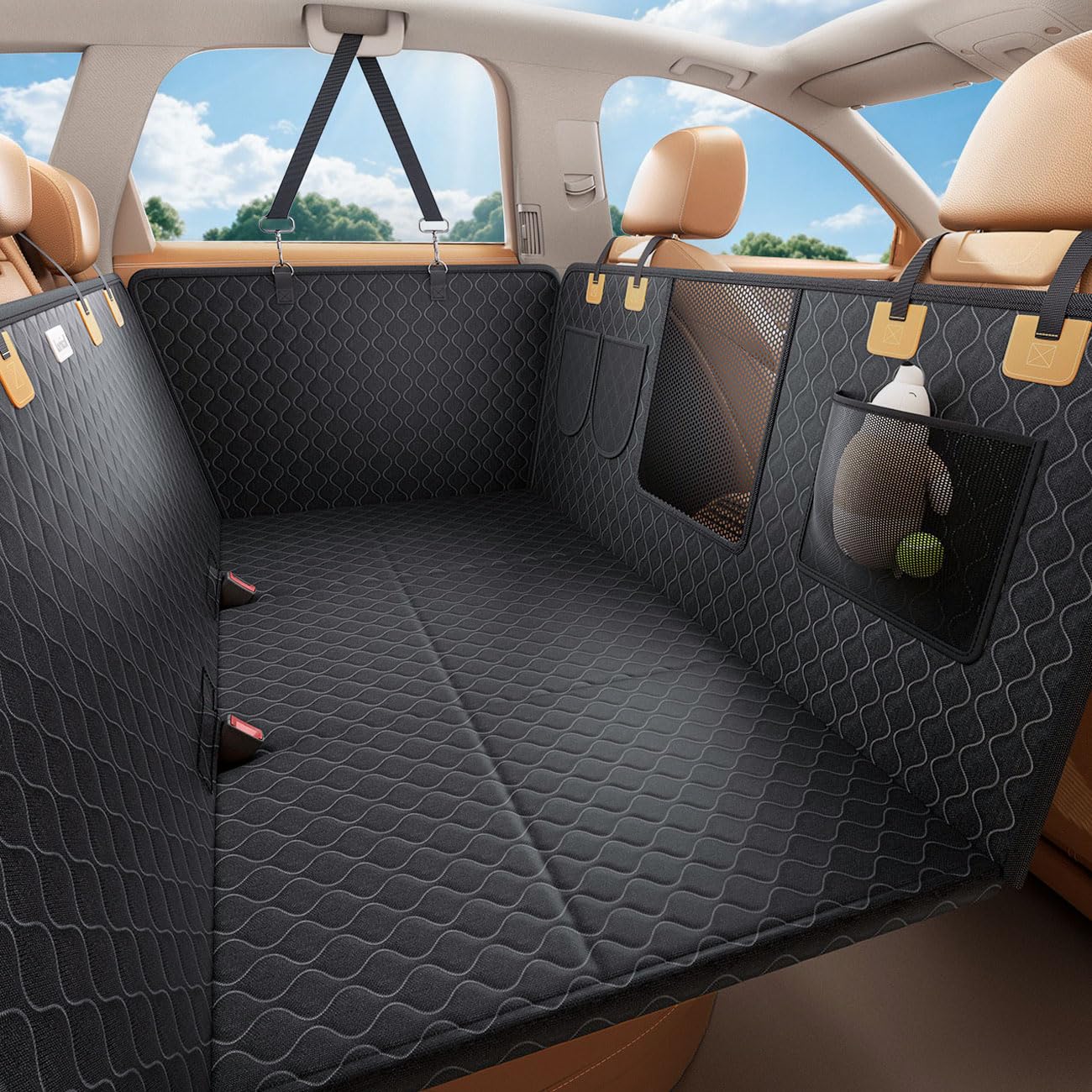 Lamicall Dog Car Seat Cover Hard Bottom