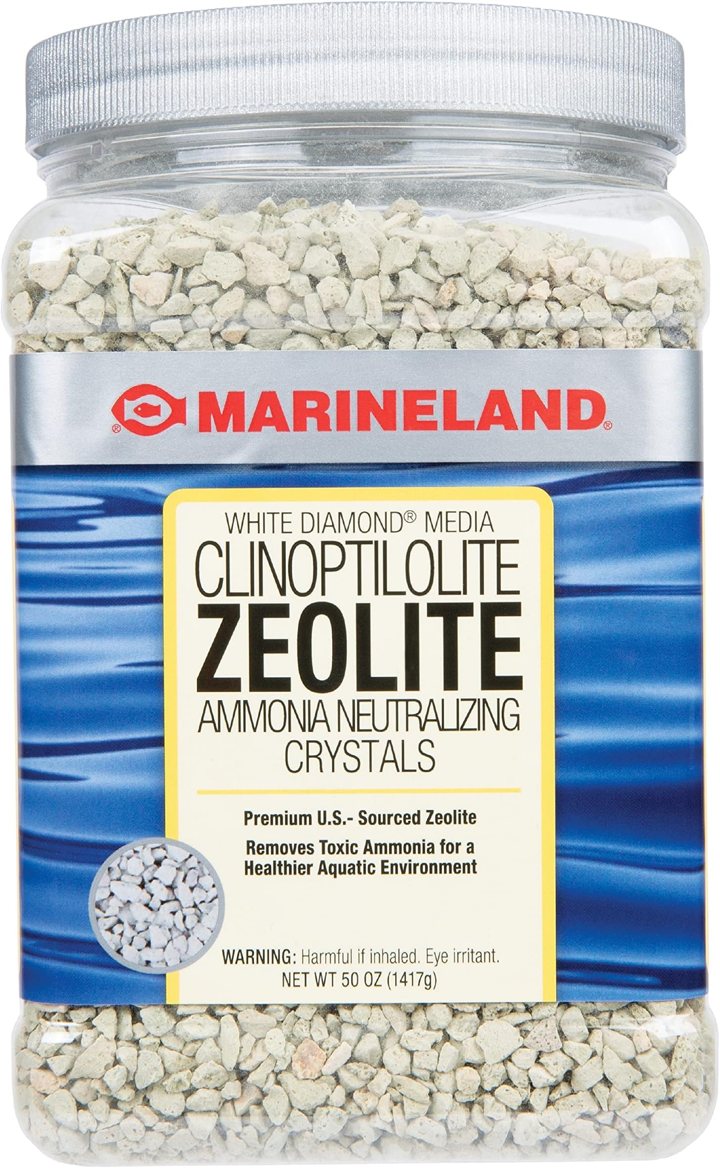 White Diamond 50 Ounces, Removes Toxic Ammonia, Aquarium Filter Media