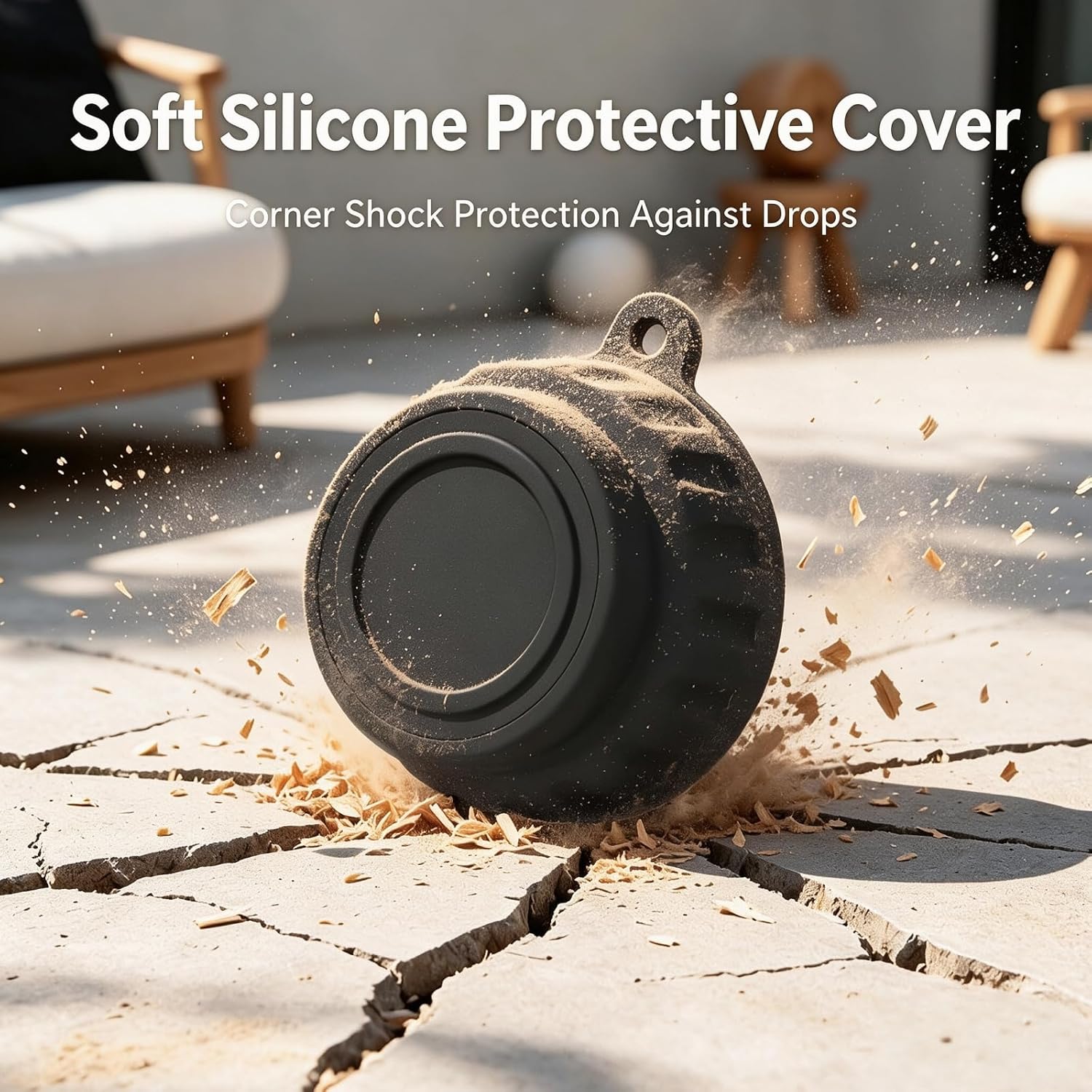 Silicone Lens Cover Compatible with Storytime Projector, Soft Protective Cap with Lanyard, Waterproof Shockproof Accessory for Storytelling Device, Black image 2