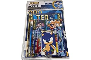 Innovative Designs Sonic The Hedgehog 11 Pcs Stationey Set, Blue