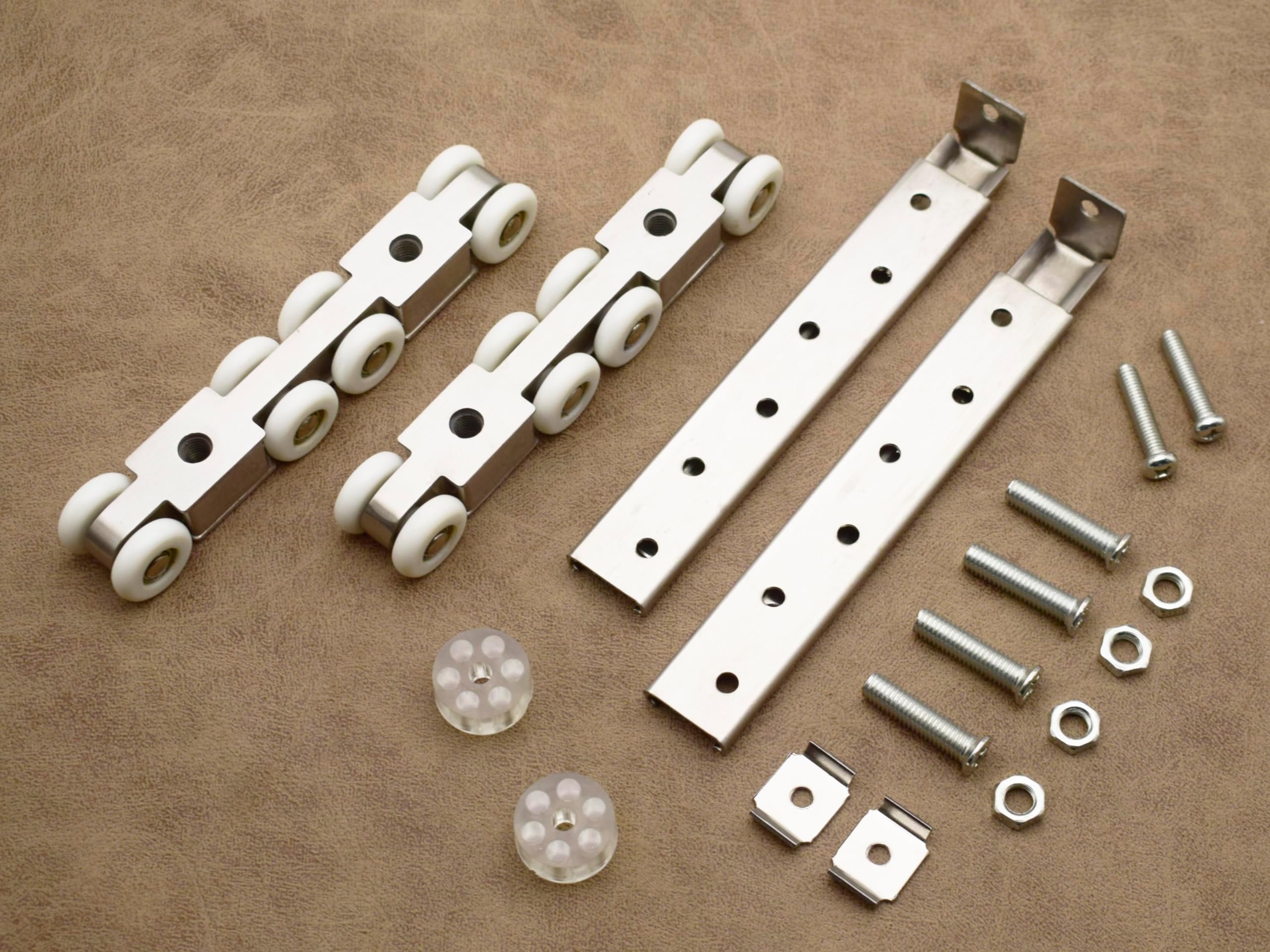 RAB 8 Wheels Door Track Roller for C Channel - Hanging Wheel Sliding Door Set Caster Kit (1 Set)