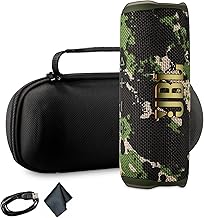 JBL Flip 6 Portable Wireless Speaker | Deep Bass Sound, IP67 Waterproof Rating | Bluetooth Audio for Outdoor, Travel, Beach, Hiking, and Home Use (Squad) with Travel Case + Microfiber Cloth