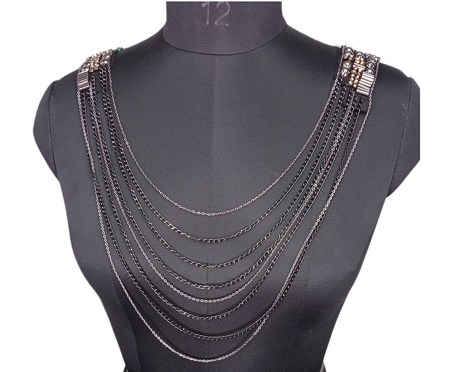 Shoulder Tassel Epaulet Punk Rivet with Chain Costume Uniform Ceremony Accessories for Men Women and and Craft (B0BRL4JPD4) Amazon Price History, Amazon Price Tracker