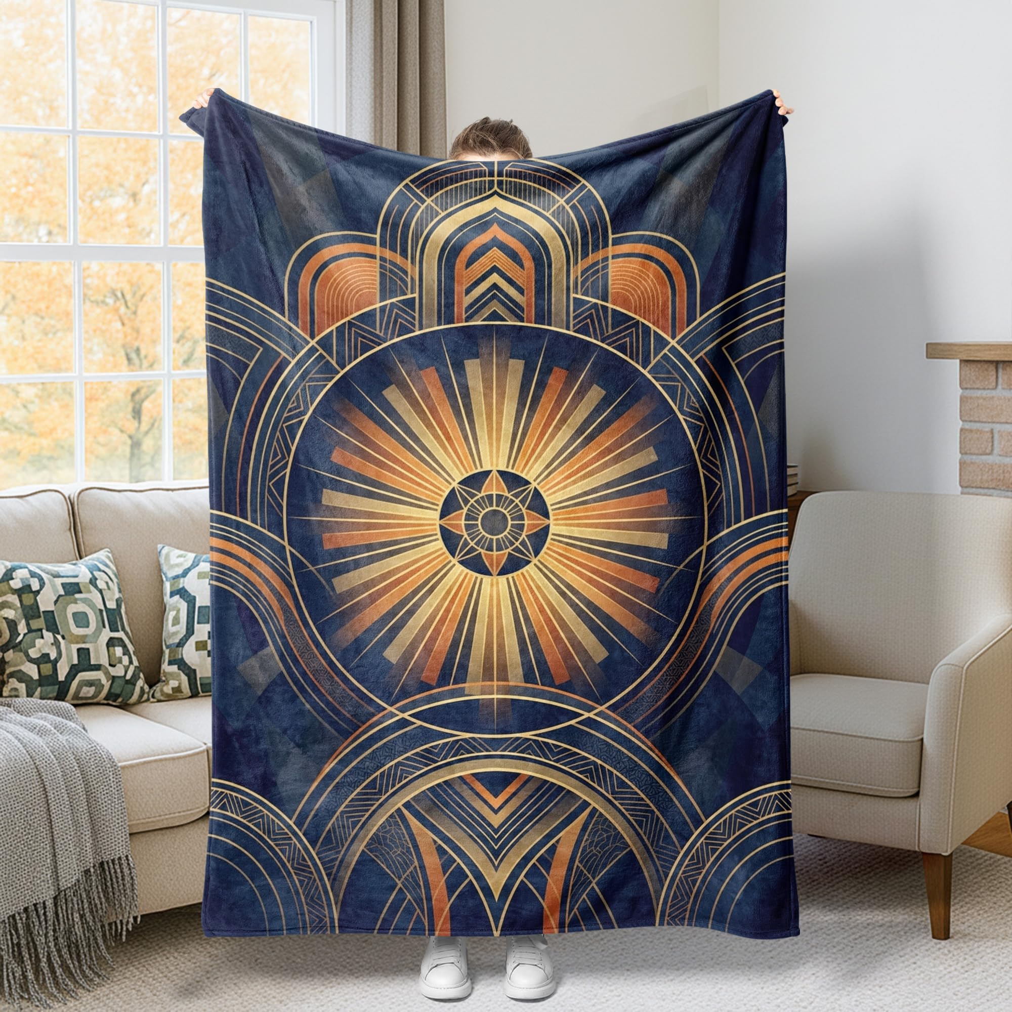 Couverture polaire douce pour soirées cocooning sur le canapé