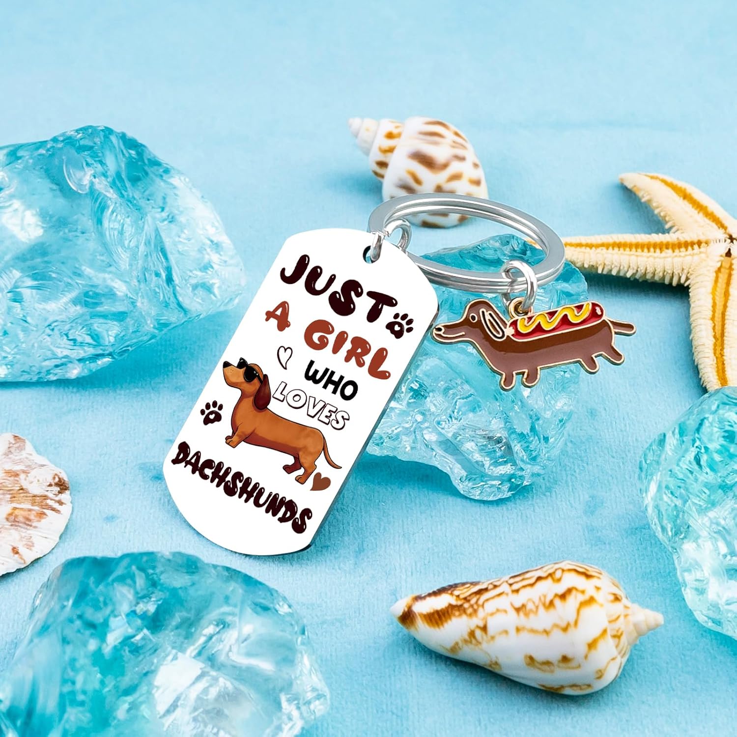 Dachshund Gifts for Women Cute Dachshund Keychain Weiner Dog Gifts for Girl Dachshund Accessories for Women Christmas Birthday Gift for Weiner Dog Lover - Just A Girl Who Loves Dachshunds - Image 2