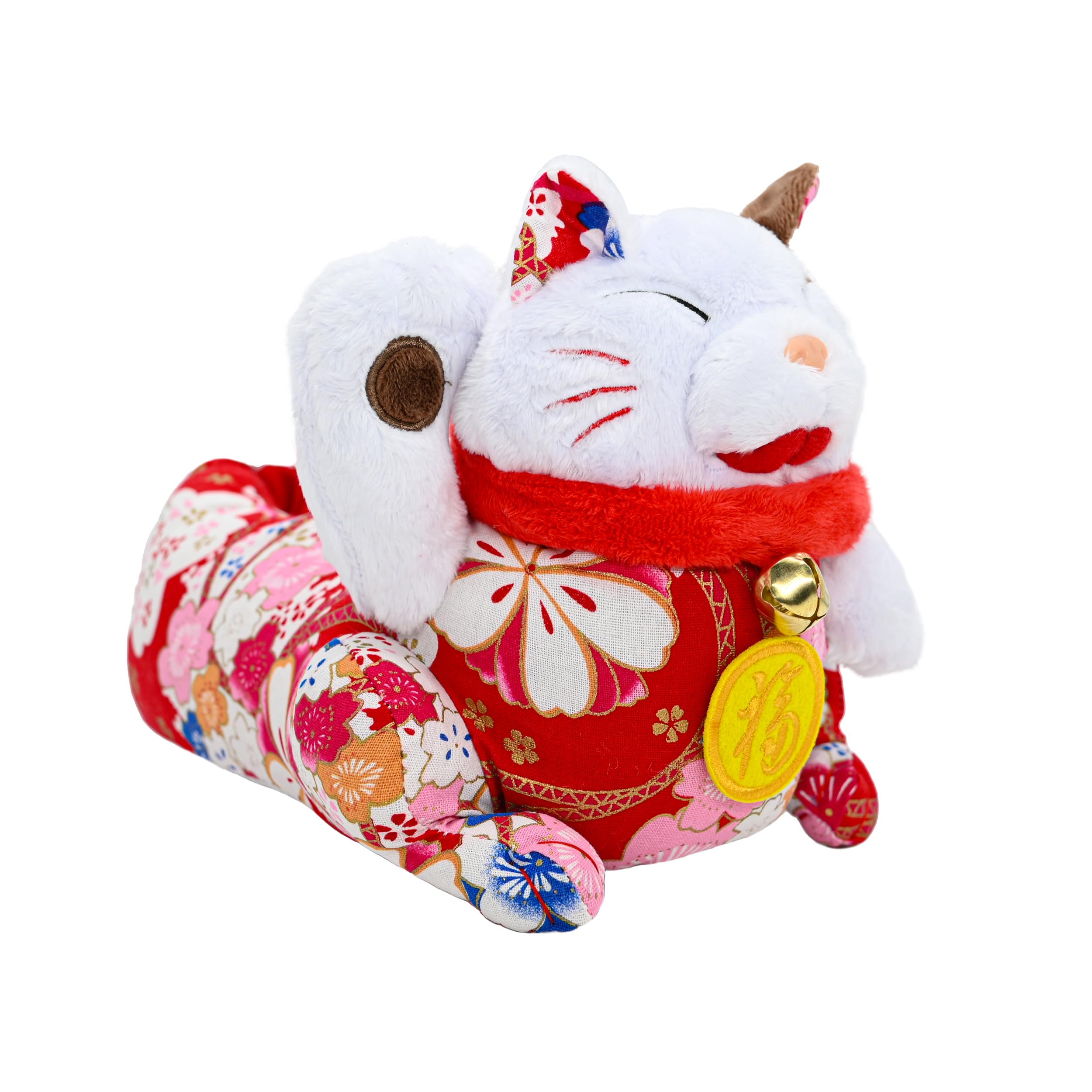 Onmygogo Indoor Fuzzy Fortune Cat Plush Slippers for Women Men Adult Warm Winter House Slipper