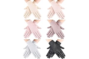 6 Pairs of Ultra-Thin UV Protection Gloves for Women: Non-Slip Touchscreen Essentials
