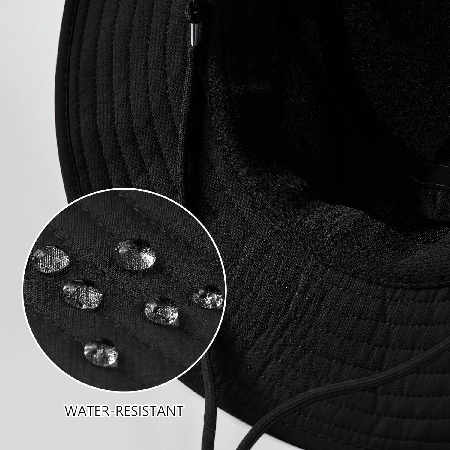 BASSDASH UPF 50+ Water-Resistant Fishing Bucket Hat with Laser Perforated Mesh Adjustable for Men Women Outdoor Hiking - Image 5