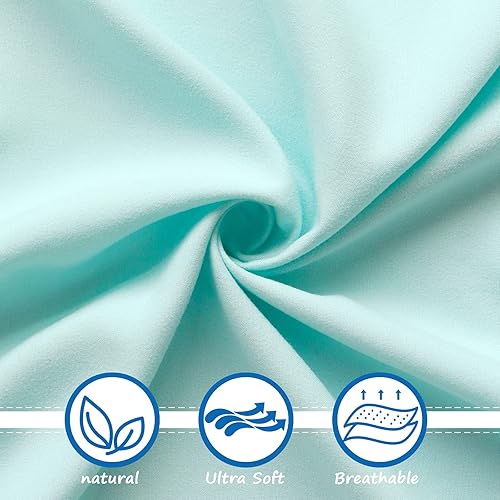 Miniatura 47 de Sábanas de cuna para niña, paquete de 2 sábanas para cuna estándar y colchón de cama infantil, sábana bajera ajustable transpirable y suave