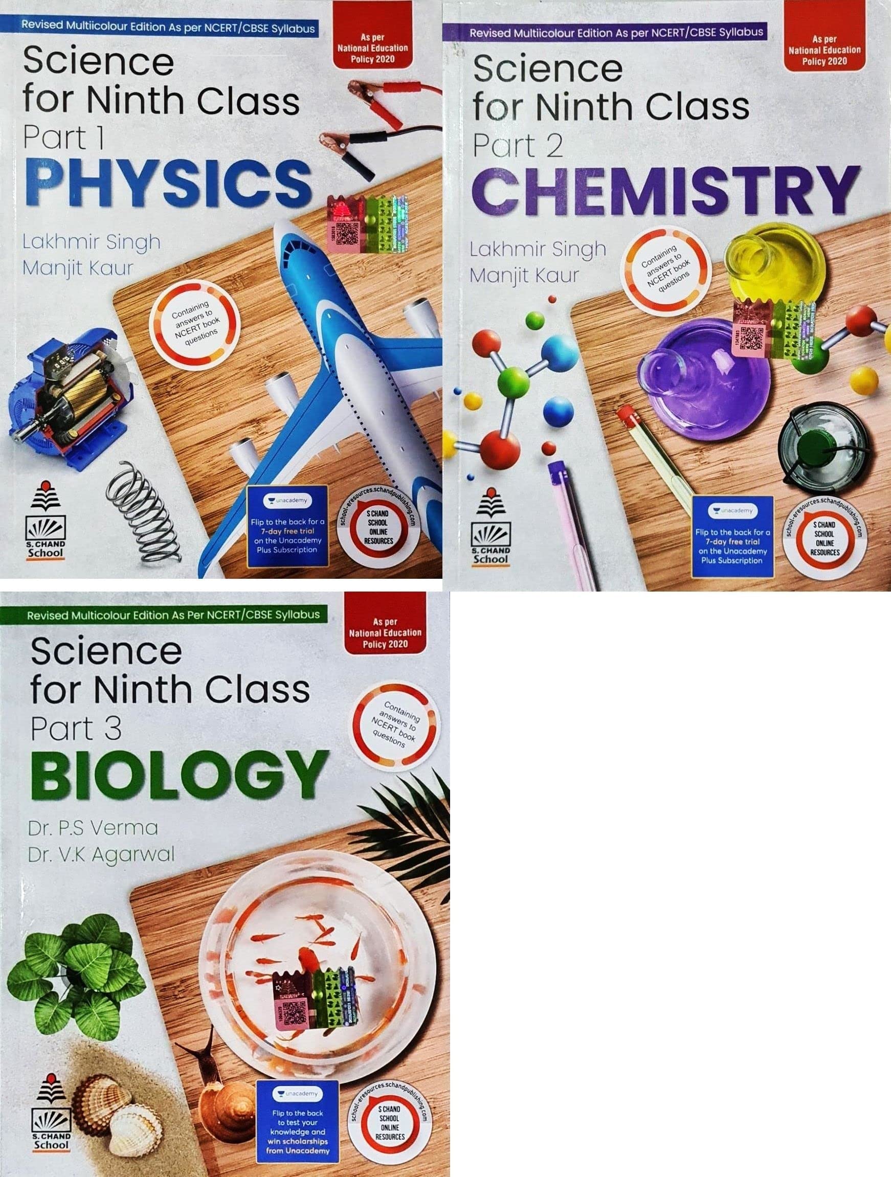 Combo Pack: Lakhmir Singh Class 9 Science (Biology, Physics, Chemistry) - Examination 2022-23 Paperback – 1 January 2022