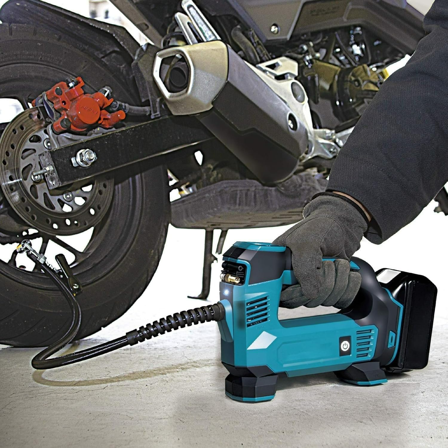 Amazon.co.jp: VesVas 充電式空気入れ 18V 車用 デジタル表示 MP180DZ