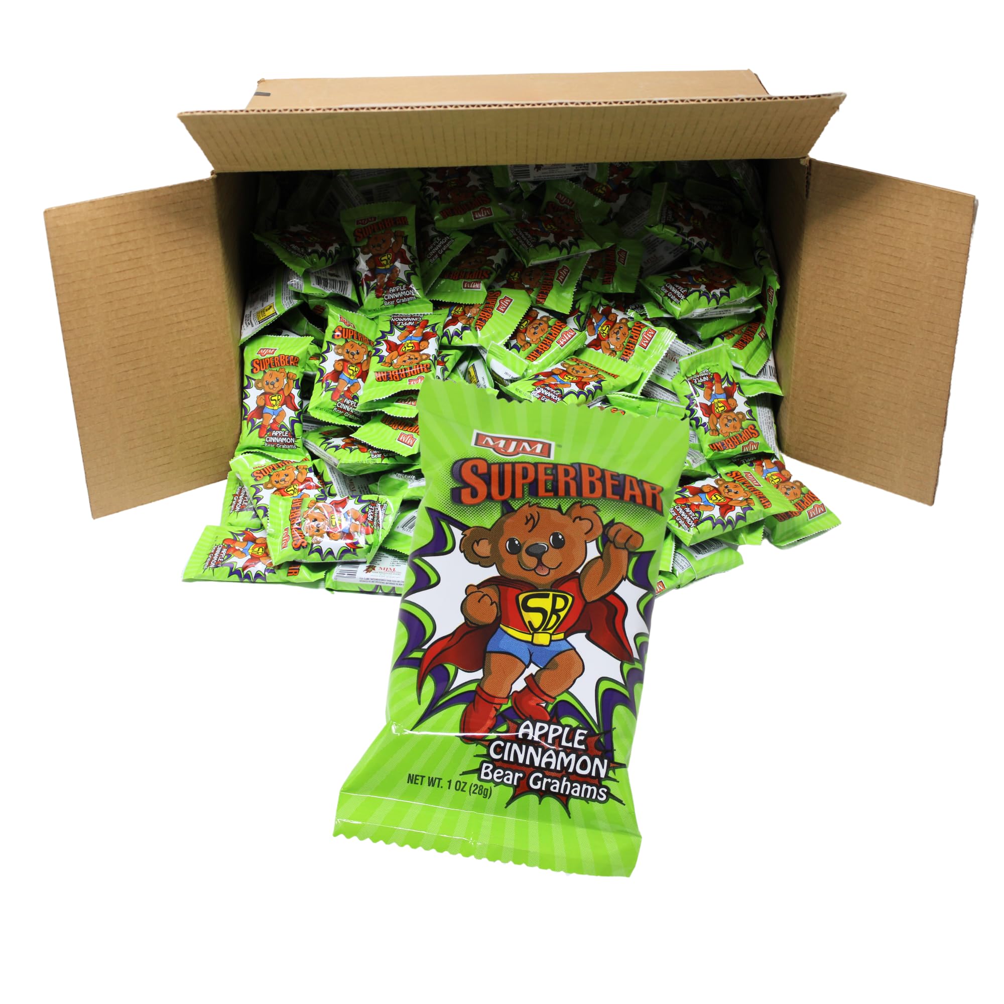 MJMApple Cinnamon Super Bear Grahams - Case of 300 count Two-Graham Servings