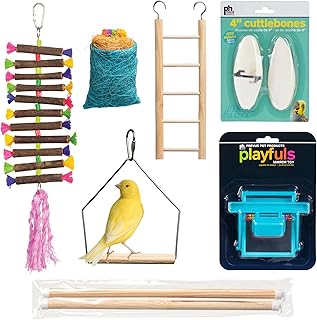Prevue Pet Products Birdie Basics 7 Piece Toy Bundle Kit