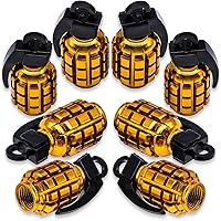 Vista 24 de 6 tapas de vástago de válvula de neumático, tapas de válvula de neumático de acero inoxidable para automóviles, camiones, SUV, motocicletas, Verde